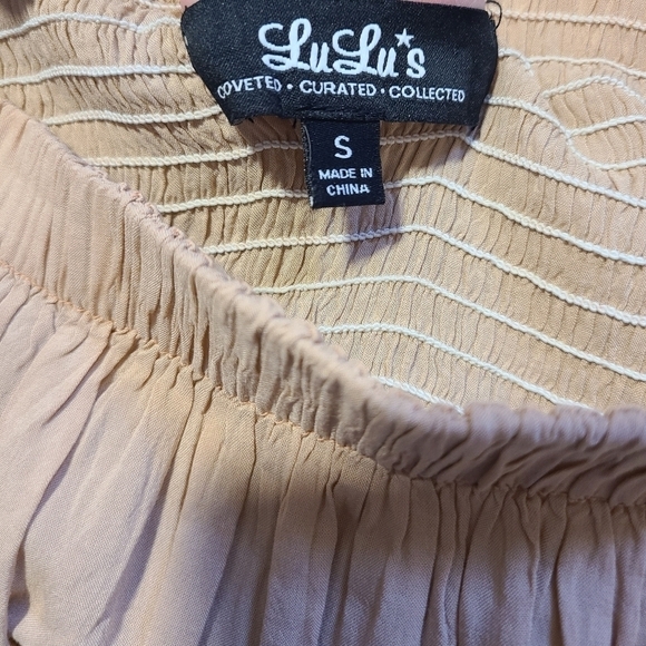 Lulu's Ideal Island Blush Tie-Dye Strapless Dress - Picture 6 of 8